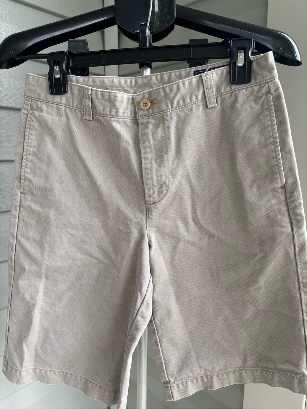 Vineyard Vines Boys Khaki Chino Shorts Size 18 Cotton Flat Front Bermuda